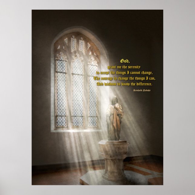Inspirerande - Himmelsk Fader - Serenity-bön Poster (Framsidan)