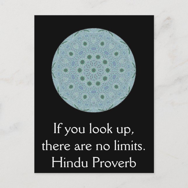 inspirerande hindu-ordspråk från Indien Vykort (Framsida)