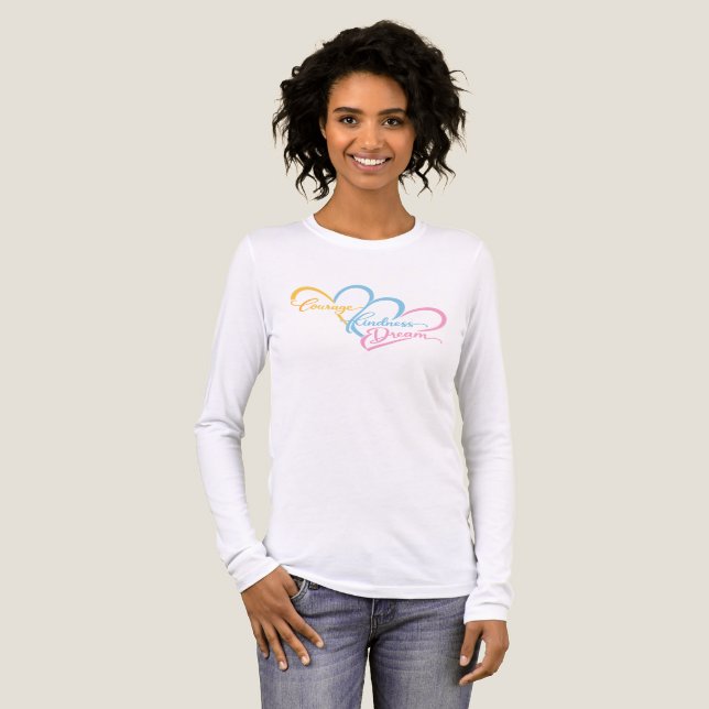 Inspirerande Hjärtgrafik T Shirt (Hel framsida)