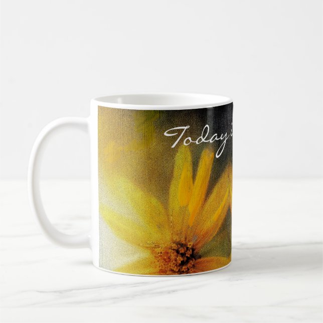 Inspirerande "Idag är din dag" Solrosmugg Kaffemugg (Vänster)
