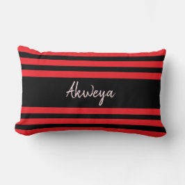 Inspirerande Idoma röd och svart Lumbarkudde