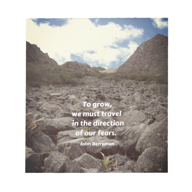 inspirerande journal, "Att växa. ..." Anteckningsblock (Framsida)