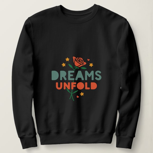 Inspirerande konstnärskap "Drömmar vecklas ut" T Shirt (Design framsida)