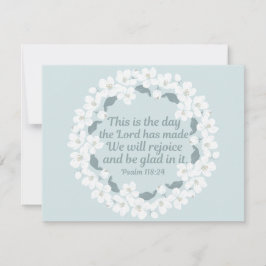 Inspirerande kristen psalm 118:24 Fröjda dig Kort