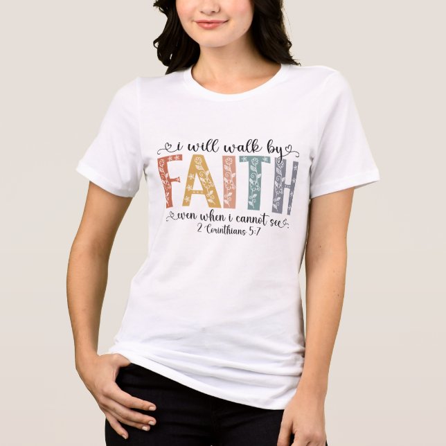 inspirerande kristen trosvers t shirt (Framsida)