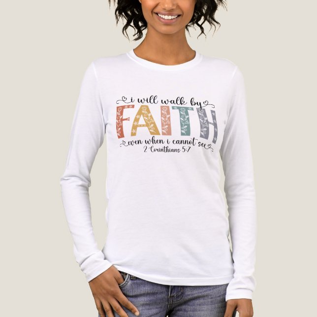 inspirerande kristen trosvers t shirt (Framsida)