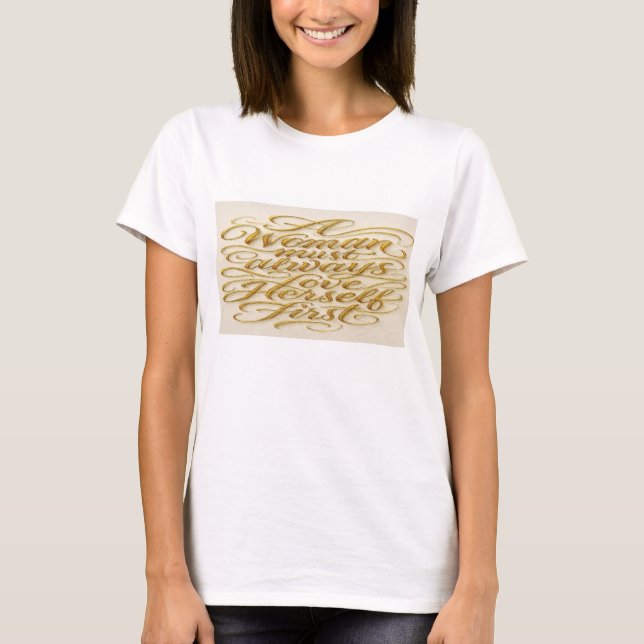 Inspirerande Kvinnlig T-Shirt med Citat (Framsida)