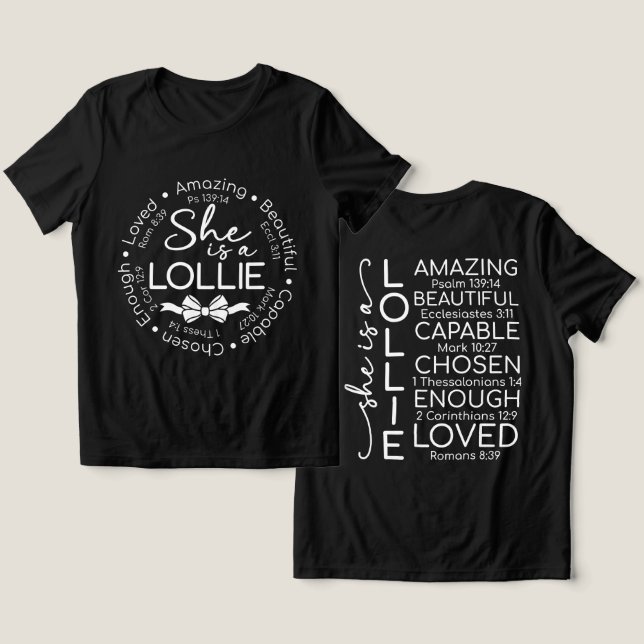 Inspirerande Lollie T Shirt (Design fram och bak)
