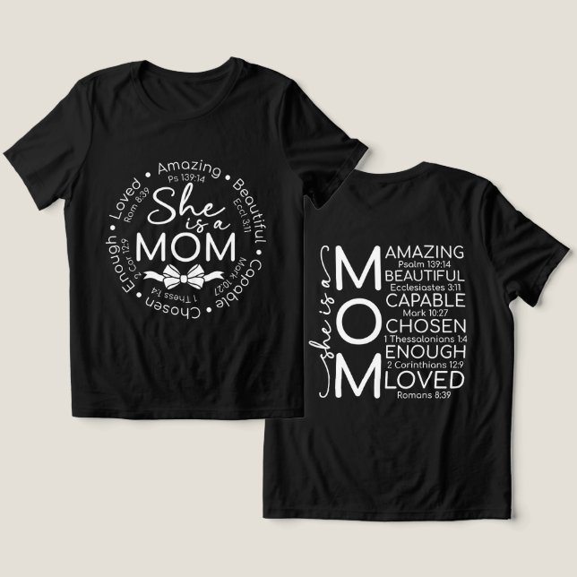 Inspirerande mamma t shirt (Design fram och bak)