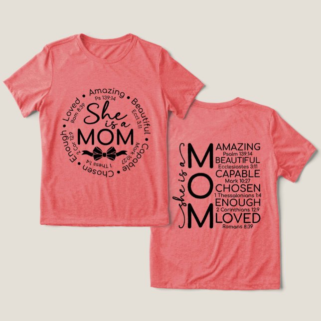 Inspirerande mamma t shirt (Design fram och bak)