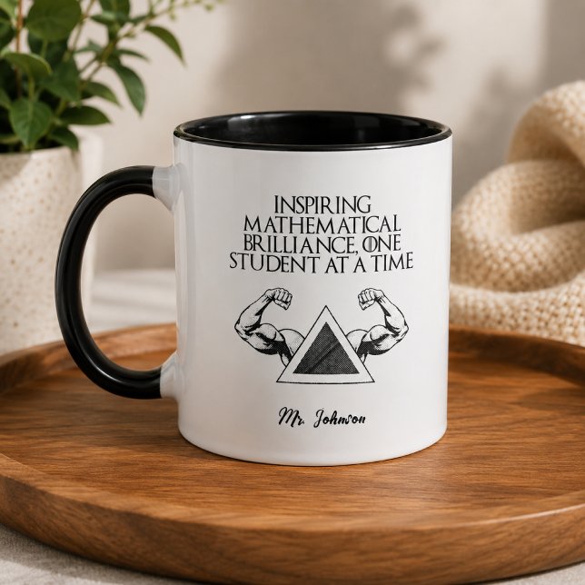 Inspirerande matematisk briljans studentfokusdesig mugg (Skapare uppladdad)