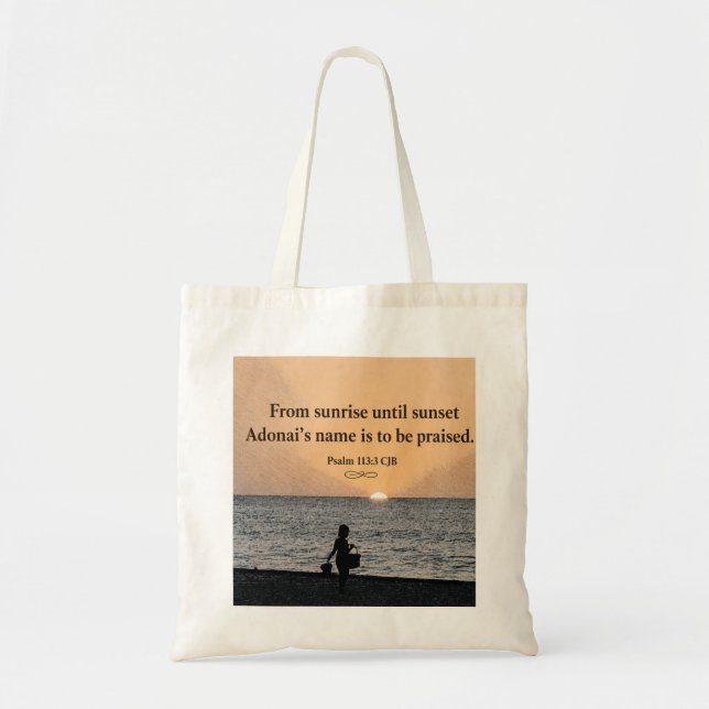 🛍️Inspirerande Messiansk Kristet Psalm 133 Tote Tygkasse (Framsidan)