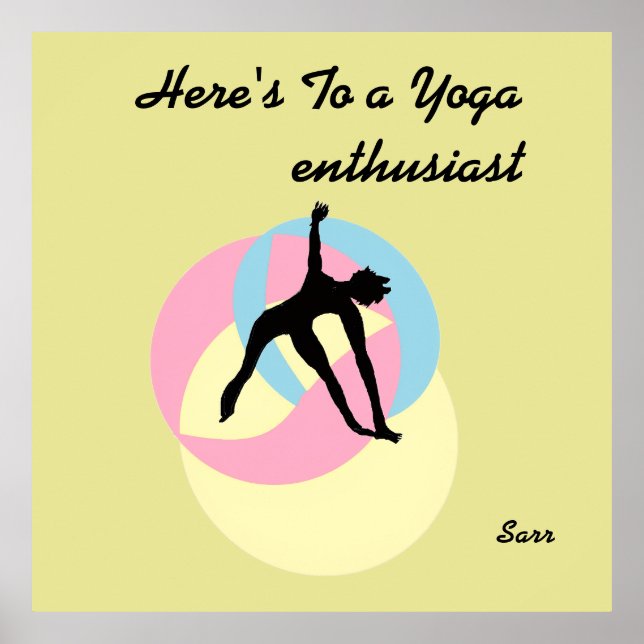  Inspirerande & Mindful Affisch Yoga  (Framsidan)