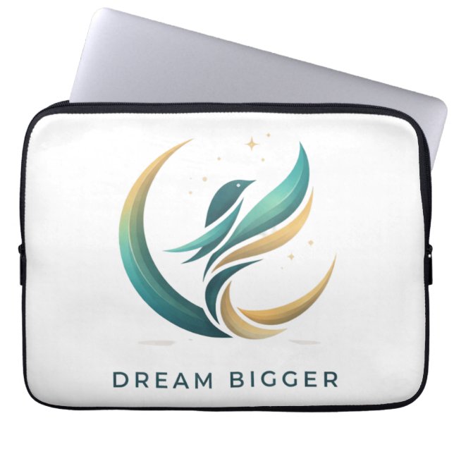 Inspirerande Minimalistisk Logotyp Laptop Fodral (Framsidan)