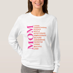 Inspirerande mor-tröja – redigerbar text på baksid t shirt