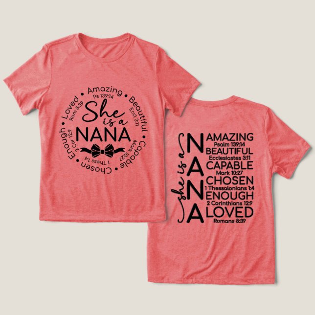 Inspirerande mormor t shirt (Design fram och bak)