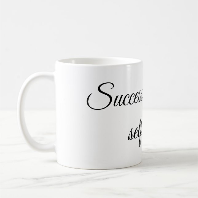 Inspirerande Motivationscitat Design Kaffemugg (Vänster)