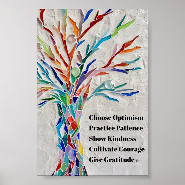 Inspirerande Motiverande Citat Träd Poster (Framsidan)