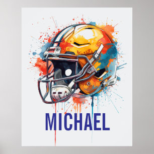 Inspirerande Motiverande Fotbollshjälmnamn Poster