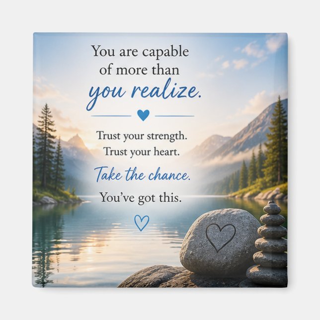 Inspirerande Motiverande  Magnet (Framsidan)