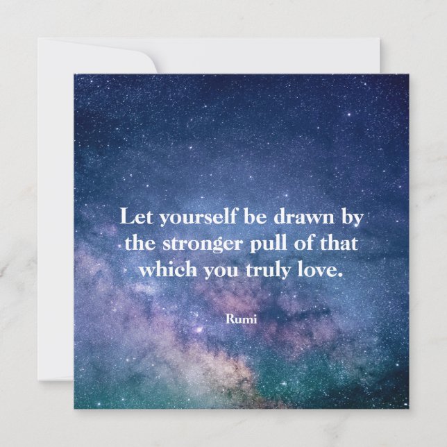 Inspirerande Motiverande Rumi-citat Universum (Framsida)