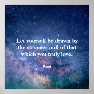 Inspirerande Motiverande Rumi Citat Universum Poster