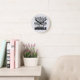 Inspirerande & Motiverande Typografi Citat Konst Rund Klocka