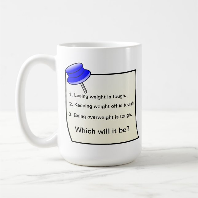 Inspirerande motiverande viktminskningsmugg kaffemugg (Vänster)