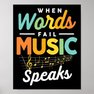 Inspirerande musikcitat musiker musikälskare mus poster
