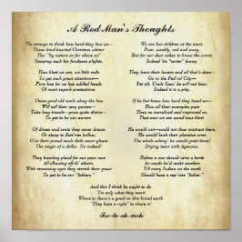 inspirerande Native Indian Dikt Poster