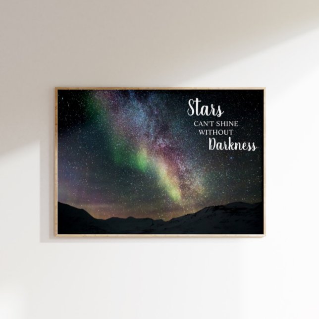 Inspirerande nattlig Aurora Norrsken Poster (Skapare uppladdad)