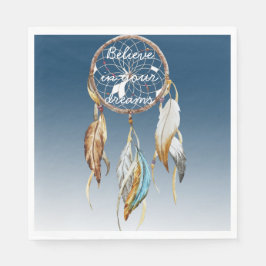 Inspirerande Navyblå Ombre Drömfångare  Pappersservett