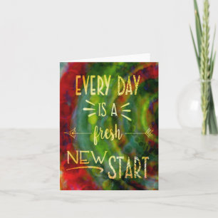 Inspirerande ’Nytt Start’ Vacker Kort