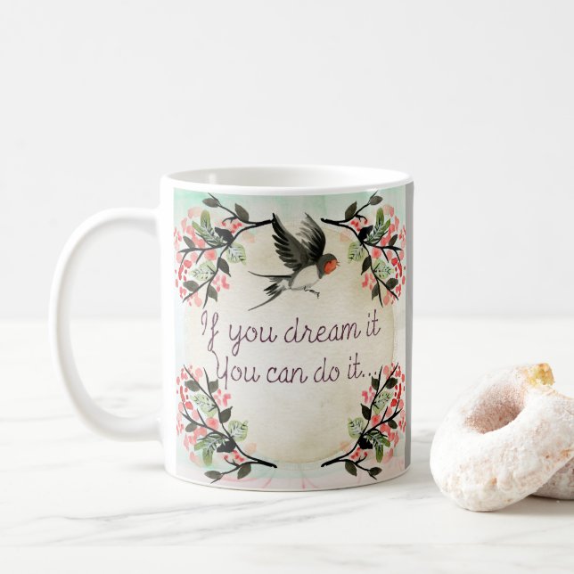 inspirerande om du drömmer om vattenfärgen kaffemugg (Med munk)