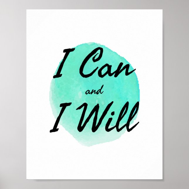 inspirerande ord för arbete och framgång poster (Framsidan)