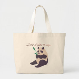 Inspirerande Panda-illustration Toteväska Jumbo Tygkasse