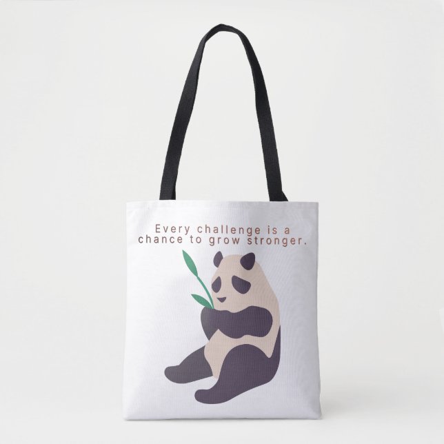 Inspirerande Panda-illustration Toteväska Tygkasse (Framsida)