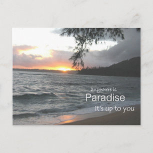 Inspirerande paradis vykort