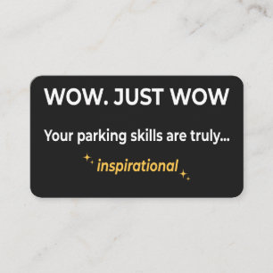 Inspirerande parkeringsförmåga Sarksast dålig park Visitkort
