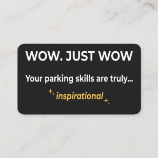 Inspirerande parkeringsförmåga Sarksast dålig park Visitkort