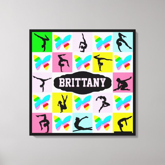 INSPIRERANDE PERSONLIG GYMNASTICS CANVAS WALL ART (Framsida)