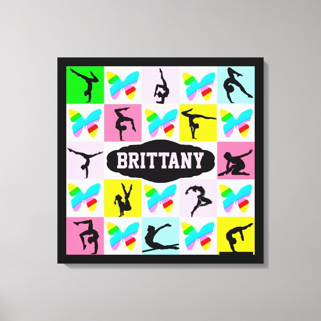 INSPIRERANDE PERSONLIG GYMNASTICS CANVAS WALL ART (Framsida)