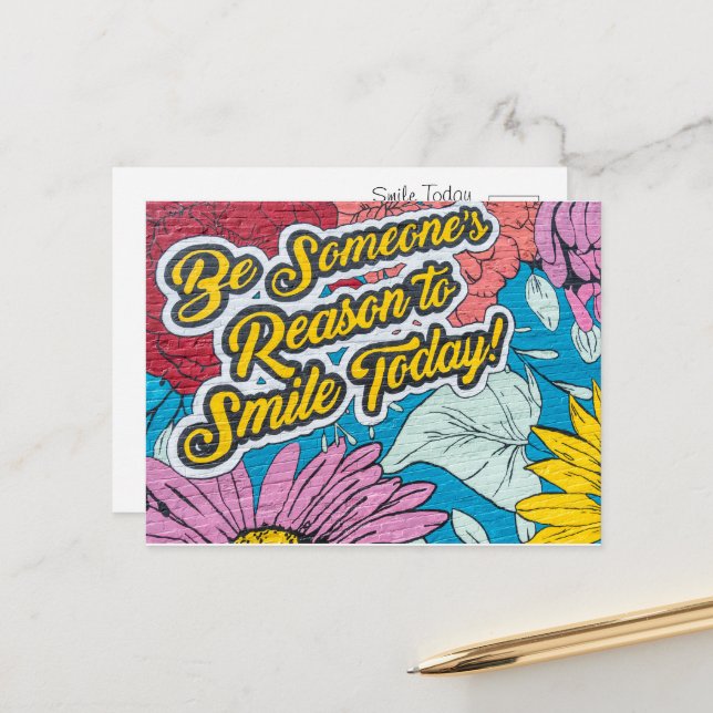 inspirerande positiv vykort (Fram/Back In Situ)