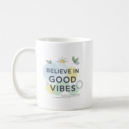 Inspirerande Positiva Vibrationer Endast Motiveran Kaffemugg