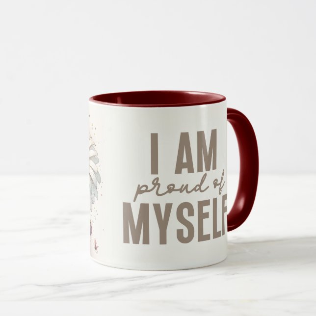 Inspirerande/Positivt Blommotiv Citat Omslag  Mugg (Framsida höger)