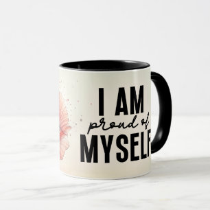 Inspirerande/Positivt Blommotiv med Citat Omslag  Mugg