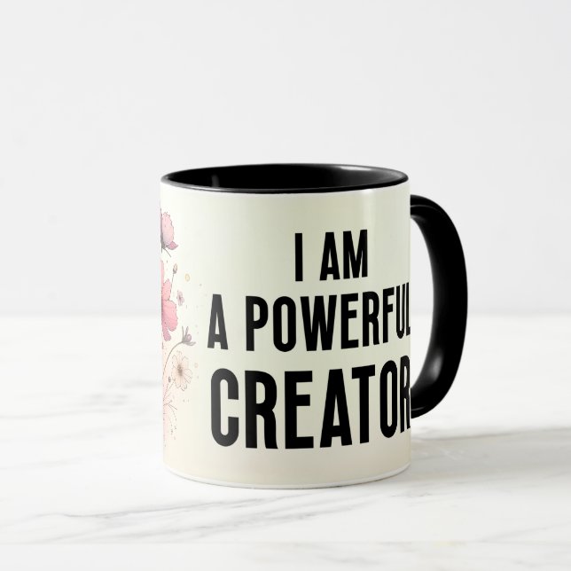 Inspirerande/Positivt blomstermotiv Omslag  Mugg (Framsida höger)