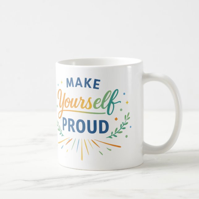 Inspirerande positivt citatdesign kaffemugg (Höger)