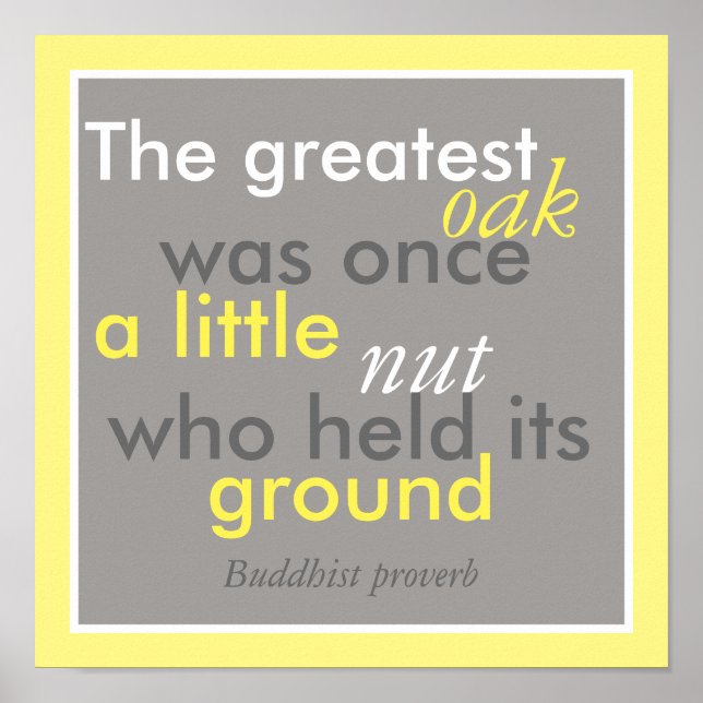 inspirerande poster citera buddistiskt ordspråk (Framsidan)