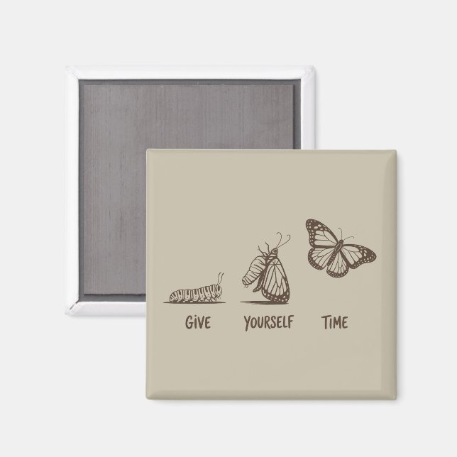 Inspirerande present med motiverande budskap för m magnet (Front/Back)